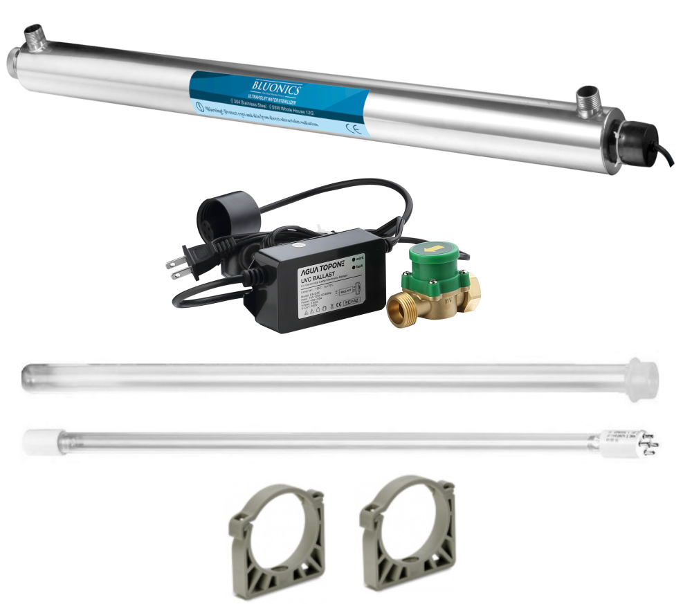 PureDrop RTW5U Reverse Osmosis RO Water Filter System With UV Filter, Ultraviolet Under Sink RO Water Filtration System, 6 Stage UV Under Sink RO Water Filter With Faucet, TDS Reduction, White