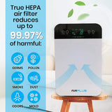 Bluonics Air Plus Room 5-in-1 Air Purifier True HEPA Filter with UV Light Sanitizer Kills Germs Filters Pollen Smoke Dust Pet Dander Mold and Smells