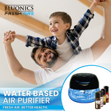 water based, Air Purifier, Air cleaner, Rainbow Rainmate, Fresh Aire, Bluonics, essentials oils, Pollution, Smells, Odor, Pollen, Bacteria, Spores, Dust, Cooking smell, Tobacco Purificador de aire, Base de agua, Limpiador de aire, Aceites esenciales, Olores, Polen, Bacteria, Esporas, Polvo, Olores de cocciΓ³n, olor a tabaco.