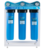BLUONICS Complete 110W UV+Sediment & Carbon Well Water Filter Purifier System 24GPM w/Triple Big Blue ,40 Mic Pre filter and One Extra Filters Sets