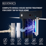 BLUONICS PRO Series Whole House Well Water Filtration System – Compact All-in-One Design with Dual 20” Filters, 48W UV Light, Pressure Gauge & Countdown Ballast