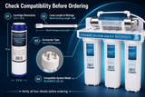 BLUONICS 12-Piece Replacement Filter & 6W UV Lamp Set for US-3U 4-Stage Under-Sink System