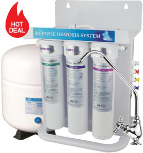 Bayonet 5-Stage Reverse Osmosis Water Filter System for Home Use with Auto Flush- NSF Certified Membrane