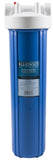 Bluonics Whole House Water Filter System for Well Water, 3 Stage Sediment Carbon Filters with 110W UV Light, 24 GPM, 20 x 4.5 Housings, 1 in NPT