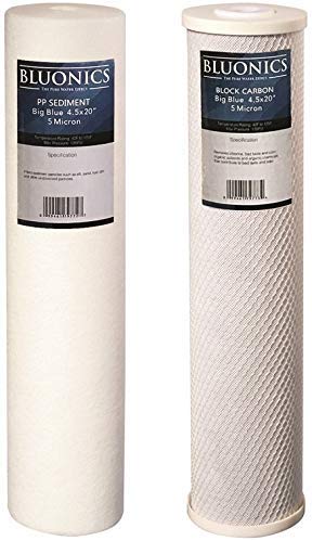 Max Water 20x4.5 Whole House Filter Set: CTO, GAC & 5 Micron Sediment (6 Filters Total)