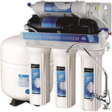 5 Stage Reverse Osmosis with Booster Pump - RO Water Filter System (50 GPD)dupont ispring apec filtro de agua culligan systems aquasana water purifier whole house water filter whole house water filter system aquasana filter replacement cartridge well water Plomero plumber contractor purificador de agua toda la casa agua de pozo Water filtrations system with UV sterilizer Plumber Plomero Reverse osmosis