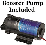 5 Stage Reverse Osmosis with Booster Pump - RO Water Filter System (50 GPD)dupont ispring apec filtro de agua culligan systems aquasana water purifier whole house water filter whole house water filter system aquasana filter replacement cartridge well water Plomero plumber contractor purificador de agua toda la casa agua de pozo Water filtrations system with UV sterilizer Plumber Plomero Reverse osmosis