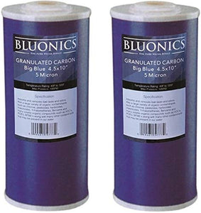 2 Big Blue (GAC) Granular Activated Carbon Water Filters 4.5" x 10" Cardridgesdupont ispring apec filtro de agua culligan systems aquasana water purifier whole house water filter whole house water filter system aquasana filter replacement cartridge well water Plomero plumber contractor purificador de agua toda la casa agua de poso Water filtrations system with UV sterilizer Plumber Plomero 