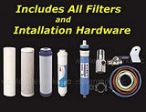 5 Stage Reverse Osmosis with Booster Pump - RO Water Filter System (50 GPD)dupont ispring apec filtro de agua culligan systems aquasana water purifier whole house water filter whole house water filter system aquasana filter replacement cartridge well water Plomero plumber contractor purificador de agua toda la casa agua de pozo Water filtrations system with UV sterilizer Plumber Plomero Reverse osmosis