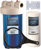 BLUONICS 10" Big Blue Whole House Water Filter with 5 Micron Sediment Cartridge for Rust, Iron, Sand, Dirt, Sediment and Undissolved Particlesdupont ispring apec filtro de agua culligan systems aquasana water purifier whole house water filter whole house water filter system aquasana filter replacement cartridge well water Plomero plumber contractor purificador de agua toda la casa agua de pozo