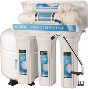 5 Stage Undersink Reverse Osmosis Drinking Water Filter System RO Home Purifier with NSF Certified Membrane5 Stage Reverse Osmosis with Booster Pump - RO Water Filter System (50 GPD)dupont ispring apec filtro de agua culligan systems aquasana water purifier whole house water filter whole house water filter system aquasana filter replacement cartridge well water Plomero plumber contractor purificador de agua toda la casa agua de pozo Water filtrations system with UV sterilizer Plumber Plomero Reverse osmosis