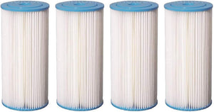 Big Blue Pleated Sediment Water Filters 4 Washable 4.5 x 10 Cardridges -5 Microndupont ispring apec filtro de agua culligan systems aquasana water purifier whole house water filter whole house water filter system aquasana filter replacement cartridge well water Plomero plumber contractor purificador de agua toda la casa agua de pozo Water filtrations system with UV sterilizer Plumber Plomero  Ultraviolet Sterilizer Ballast, Bluonics UV light REverse osmosis