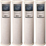 BLUONICS Big Blue Carbon Block Replacement Water Filters 4 pcs (5 Micron) 4.5" x 20" Cartridges for Chlorine, Pesticides, Herbicides, Insecticides, Bad Taste and Odor dupont ispring apec filtro de agua culligan systems aquasana water purifier whole house water filter whole house water filter system aquasana filter replacement cartridge well water Plomero plumber contractor purificador de agua toda la casa agua de poso Water filtrations system with UV sterilizer Plumber Plomero 