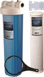 20 inch Big Blue Whole House Water Filter Purifier w/ CTO Carbon Block Cartridgedupont ispring apec filtro de agua culligan systems aquasana water purifier whole house water filter whole house water filter system aquasana filter replacement cartridge well water Plomero plumber contractor purificador de agua toda la casa agua de pozo Water filtrations system with UV sterilizer Plumber Plomero  Ultraviolet Sterilizer Ballast, Bluonics UV light