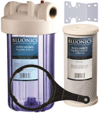 10" Big Blue Whole House Water Filter 5 Micron Carbon Block with CLEAR BLUE TRANSPARENT HOUSINGdupont ispring apec filtro de agua culligan systems aquasana water purifier whole house water filter whole house water filter system aquasana filter replacement cartridge well water Plomero plumber contractor purificador de agua toda la casa agua de poso Water filtrations system with UV sterilizer Plumber Plomero 