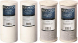 Big Blue Sediment & Carbon Block Replacement Water Filters 4pcs (5 Micron) 4.5" x 10" Whole House CartridgesBig Blue Pleated Sediment Water Filters 4 pcs Washable 4.5 x 20 Cardridges (5 Micron)dupont ispring apec filtro de agua culligan systems aquasana water purifier whole house water filter whole house water filter system aquasana filter replacement cartridge well water Plomero plumber contractor purificador de agua toda la casa agua de pozo