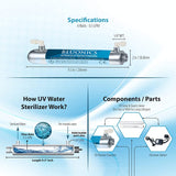 dupont ispring apec filtro de agua culligan systems aquasana water purifier whole house water filter whole house water filter system aquasana filter replacement cartridge well water Plomero plumber contractor purificador de agua toda la casa agua de pozo Water filtrations system with UV sterilizer Plumber Plomero  Ultraviolet Sterilizer Ballast, Bluonics UV light