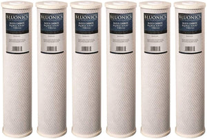 Big Blue CTO Carbon Block Water Filters (6) 4.5" x 20" Whole House Cartridges. Good for Chlorine, Pesticides, Herbicides, Insecticides, Bad Taste and Odor. dupont ispring apec filtro de agua culligan systems aquasana water purifier whole house water filter whole house water filter system aquasana filter replacement cartridge well water Plomero plumber contractor purificador de agua toda la casa agua de poso Water filtrations system with UV sterilizer Plumber Plomero 