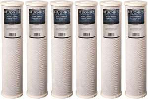 Big Blue CTO Carbon Block Water Filters (6) 4.5" x 20" Whole House Cartridges. Good for Chlorine, Pesticides, Herbicides, Insecticides, Bad Taste and Odor. dupont ispring apec filtro de agua culligan systems aquasana water purifier whole house water filter whole house water filter system aquasana filter replacement cartridge well water Plomero plumber contractor purificador de agua toda la casa agua de poso Water filtrations system with UV sterilizer Plumber Plomero 