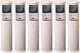 Big Blue CTO Carbon Block Water Filters (6) 4.5" x 20" Whole House Cartridges. Good for Chlorine, Pesticides, Herbicides, Insecticides, Bad Taste and Odor. dupont ispring apec filtro de agua culligan systems aquasana water purifier whole house water filter whole house water filter system aquasana filter replacement cartridge well water Plomero plumber contractor purificador de agua toda la casa agua de poso Water filtrations system with UV sterilizer Plumber Plomero 
