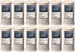 Bluonics Big Blue CTO Carbon Block Replacement Water Filters (12) 4.5" x 10" dupont ispring apec filtro de agua culligan systems aquasana water purifier whole house water filter whole house water filter system aquasana filter replacement cartridge well water Plomero plumber contractor purificador de agua toda la casa agua de pozo