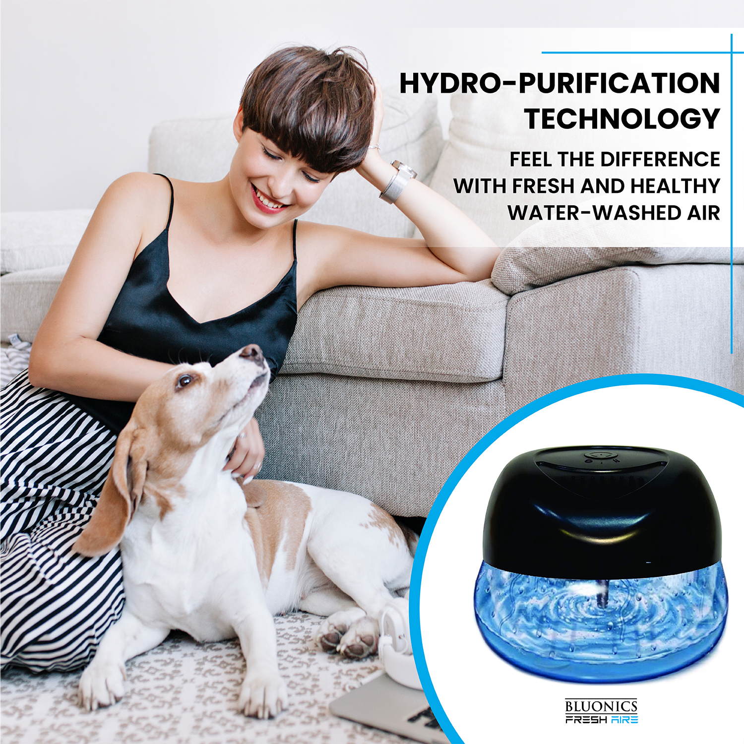 Lighted water air on sale purifier and freshener