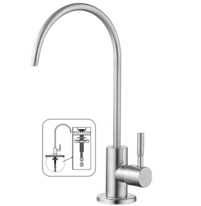 Reverse Osmosis Replacement Faucet - Brushed Finish - Long Shaft Faucet