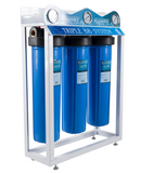 110W UV+Sediment & Carbon Well Water Filter Purifier System 24GPM w/Triple Big Blue Size 4.5x20 Treat Virus and Bacteria